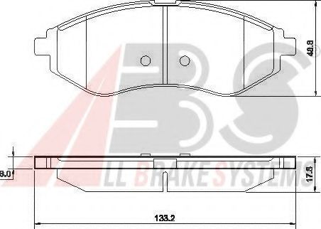 Тормозные колодки A.B.S. 37352
