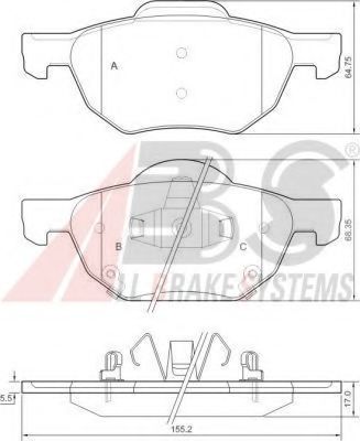 Тормозные колодки A.B.S. 37359