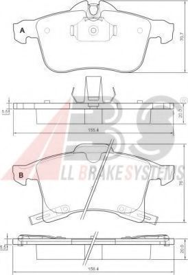 Тормозные колодки A.B.S. 37361