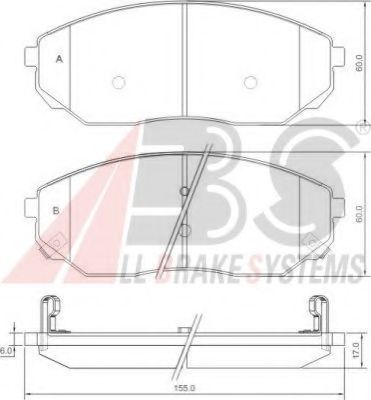 Тормозные колодки A.B.S. 37364