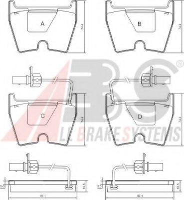 Тормозные колодки A.B.S. 37367