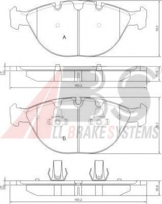 Тормозные колодки A.B.S. 37369