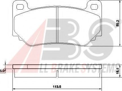 Тормозные колодки A.B.S. 37373