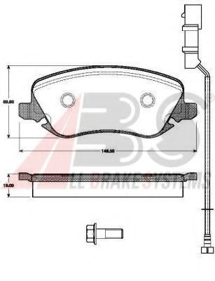 Тормозные колодки A.B.S. 37380