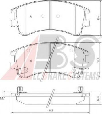Тормозные колодки A.B.S. 37381