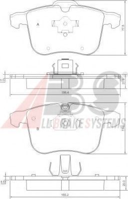 Тормозные колодки A.B.S. 37389