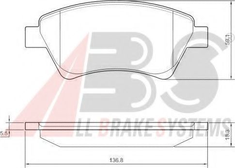 Тормозные колодки A.B.S. 37397