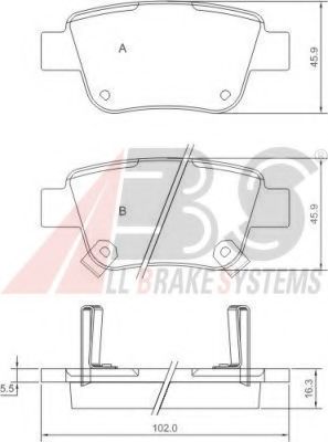 Тормозные колодки A.B.S. 37401