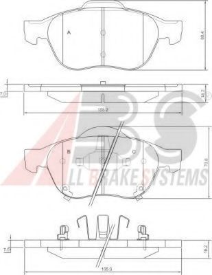 Тормозные колодки A.B.S. 37402