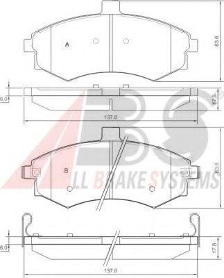 Тормозные колодки A.B.S. 37403