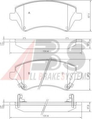 Тормозные колодки A.B.S. 37405