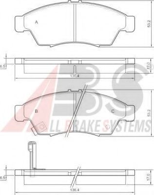 Тормозные колодки A.B.S. 37407