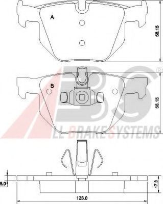 Тормозные колодки A.B.S. 37410