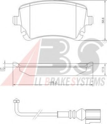 Тормозные колодки A.B.S. 37413