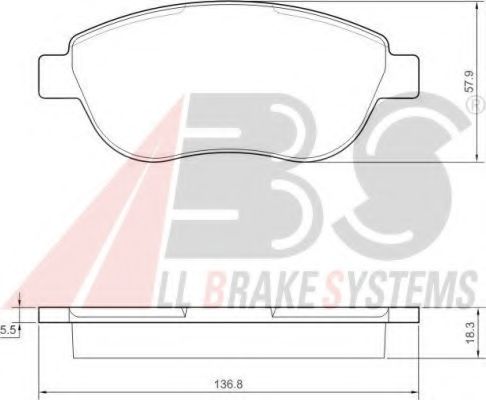 Тормозные колодки A.B.S. 37418