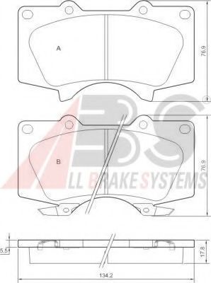 Тормозные колодки A.B.S. 37420