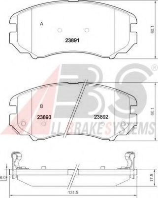 Тормозные колодки A.B.S. 37423