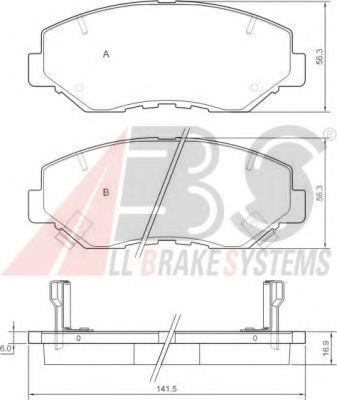 Тормозные колодки A.B.S. 37424