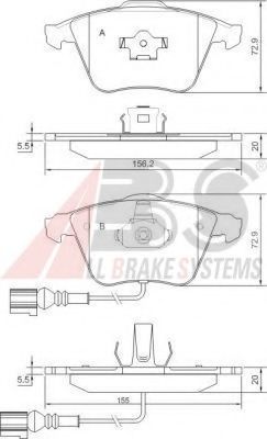 Тормозные колодки A.B.S. 37426