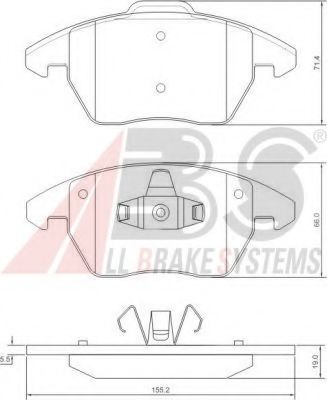 Тормозные колодки A.B.S. 37429