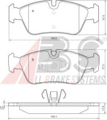 Тормозные колодки A.B.S. 37436