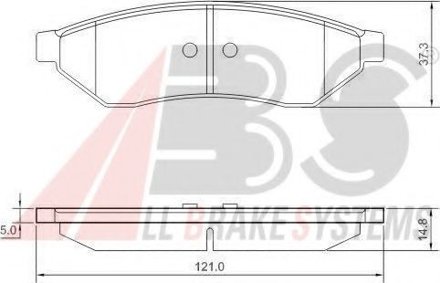 Тормозные колодки A.B.S. 37438
