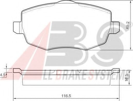 Тормозные колодки A.B.S. 37444
