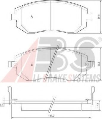 Тормозные колодки A.B.S. 37446