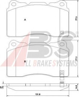 Тормозные колодки A.B.S. 37447