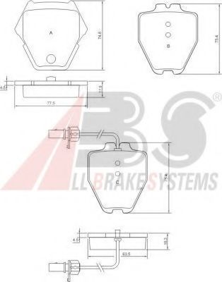 Тормозные колодки A.B.S. 37448