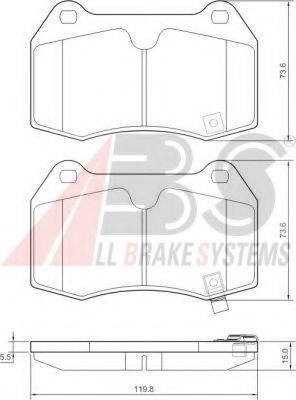 Тормозные колодки A.B.S. 37451