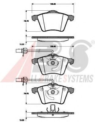 Тормозные колодки A.B.S. 37453
