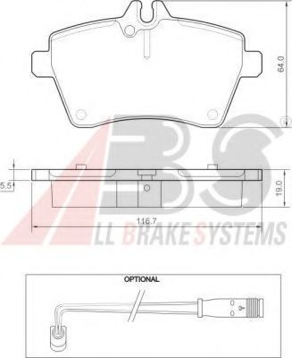 Тормозные колодки A.B.S. 37456