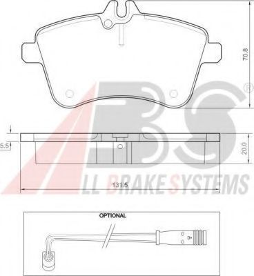 Тормозные колодки A.B.S. 37457