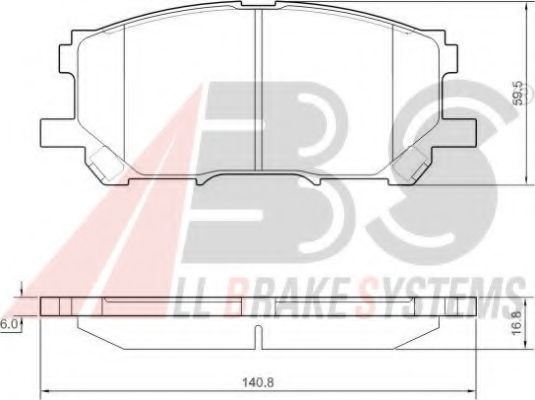 Тормозные колодки A.B.S. 37458