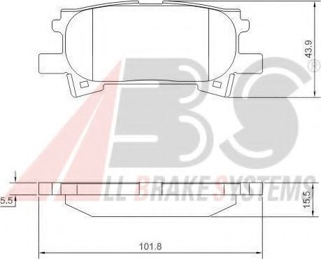 Тормозные колодки A.B.S. 37459
