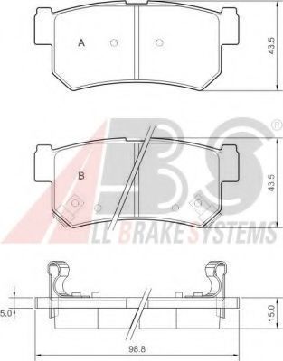 Тормозные колодки A.B.S. 37460