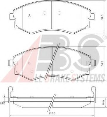 Тормозные колодки A.B.S. 37468