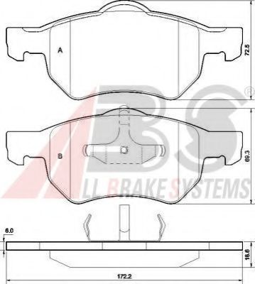 Тормозные колодки A.B.S. 37469