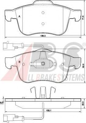 Тормозные колодки A.B.S. 37485