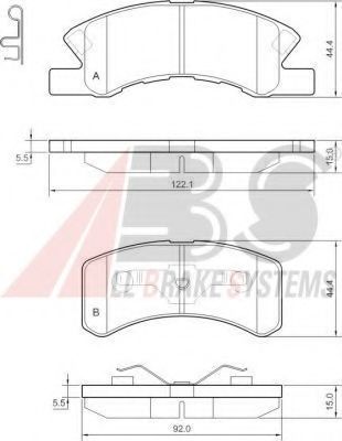 Тормозные колодки A.B.S. 37490