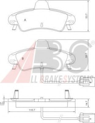 Тормозные колодки A.B.S. 37498