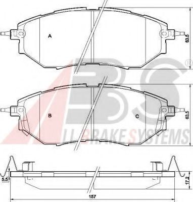 Тормозные колодки A.B.S. 37502