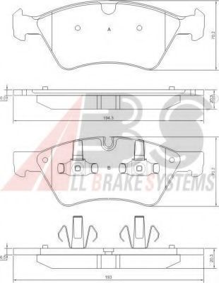Тормозные колодки A.B.S. 37507