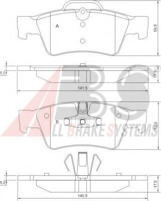 Тормозные колодки A.B.S. 37509