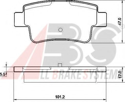 Тормозные колодки A.B.S. 37513