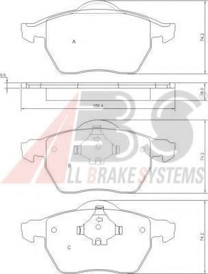Тормозные колодки A.B.S. 37514