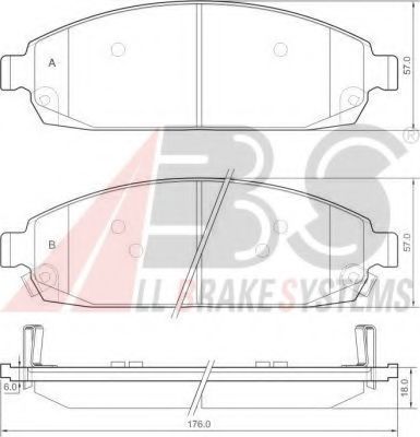 Тормозные колодки A.B.S. 37517