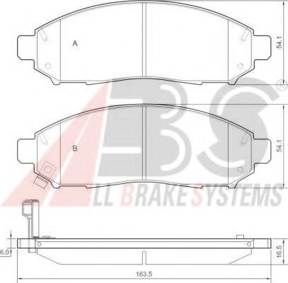 Тормозные колодки A.B.S. 37518