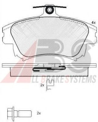 Тормозные колодки A.B.S. 37521